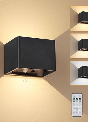 Rgb led настенная лампа с пультом dehobo dk0100 | беспроводной светильник, изменение цветов, декор комнаты