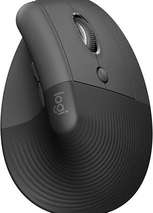 Миша logitech lift vertical ergonomic mouse bluetooth graphite, легке б/в