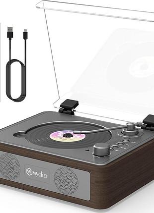 Портативный cd-проигрыватель mycket c2 bluetooth 5.3 с колонками и аккумулятором (без пульта, без зарядного кабеля)