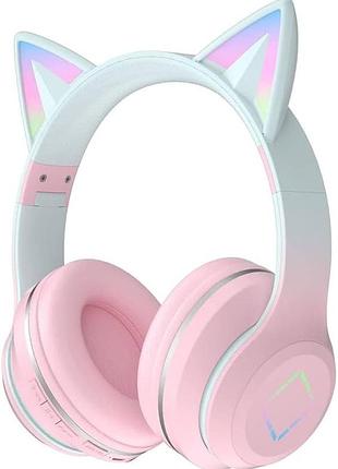 Бездротові навушники з котячими вушками led bluetooth rgb | cat ear | світяться | для дітей і підлітків
