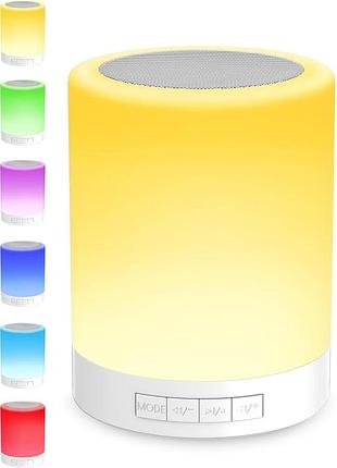 Портативна bluetooth колонка cl-671 з сенсорною rgb лампою-нічником та mp3 плеєром