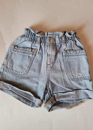 Джинсовые шорты для девочки zara