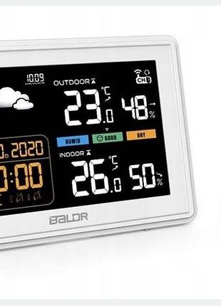Метеостанция baldr b0359 беспроводная цифровая погодная станция с внешним датчиком, цветной дисплей