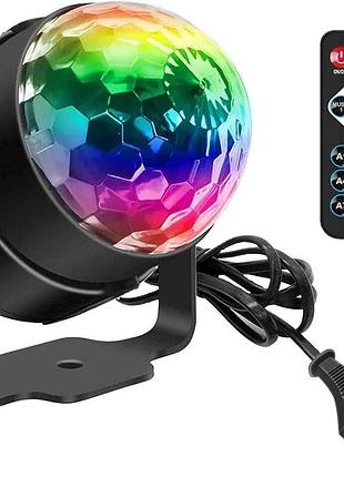 Светодиодный rgb диско шар usb mini disco ball party light для вечеринок
