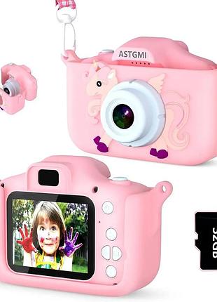 Дитячий цифровий фотоапарат astgmi 3+ з чохлом, камера для дітей