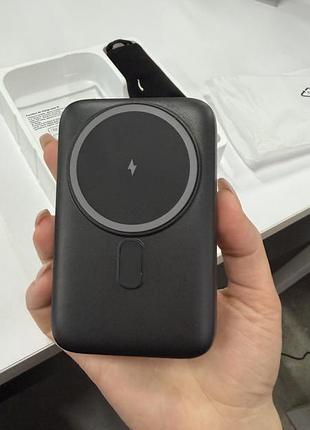 Power bank 10000mah wireless magsafe 3в1 з дисплеєм, швидка зарядка