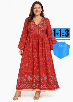 🥰довга сукня в квітковий принт xl