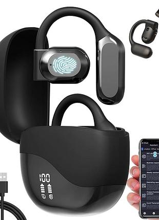 Навушники bluetooth m62 tws wireless earphone з led-дисплеєм та вушним кріпленням чорні