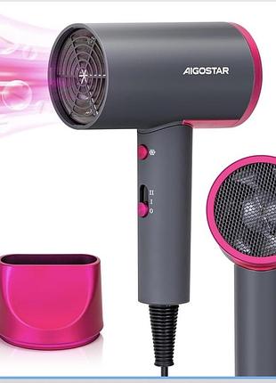 Фен для волосся aigostar dora 2200w, іонізація, 2 швидкості, 3 температури, концентратор