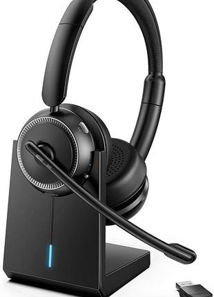 Бездротові навушники з мікрофоном m112 anc wireless headset, bluetooth 5.2, шумопоглинання, з базою зарядки