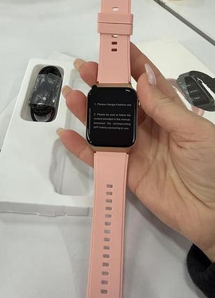 Смарт часы smart watch t50s 1.85” ip68 фитнес трекер (новый, розовый)