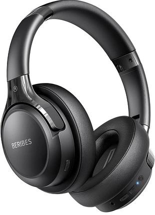 Беспроводные наушники beribes wh202a bluetooth, до 65 часов работы, hi-fi, микрофон, сложные, накладные