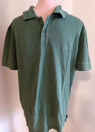 Оригинальное мужское поло boss hugo boss green 54 (modern fit)писное товара: