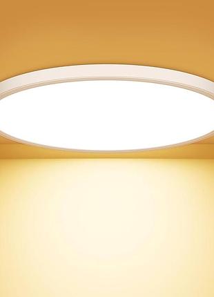 Led світильник стельовий 24w з пультом, круглий, регулювання світла 3000–6500k, rgb підсвітка, накладний