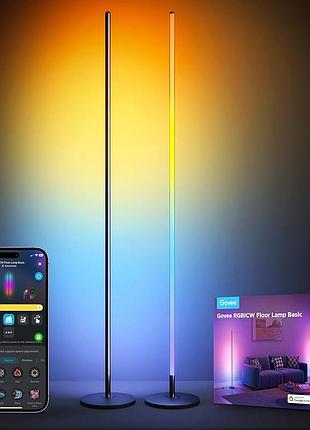 Смарт напольная лампа govee floor lamp basic (2 шт) rgbic, wi-fi, alexa/google (новая, следы транспортировки)