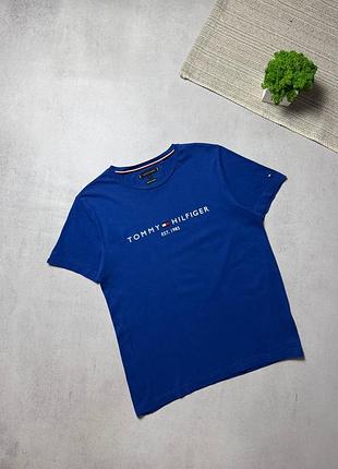 Преміальна футболка чоловіча tommy hilfiger оригінал вишитий логотип