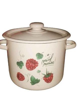 Каструля ем. 5,5л /2 циліндрична ягода малина (молочна) i1617/2 тм idilia
