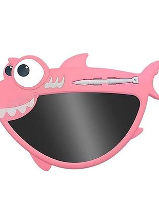 Планшет для рисования kids pad shark, 9", цветной экран, розовый
