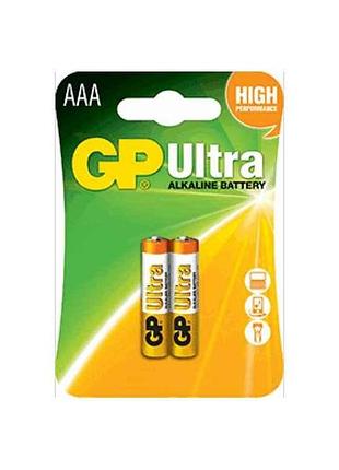 Батарейка щелочная lr03/aaa ultra alkaline 1.5v 24auhm-2ue2 2шт (блистер) тм gp