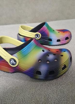 Шлепанцы,кроксы детские сабо crocs classic solarized clog