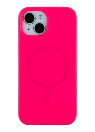 Чехол накладка glow silicone case with magsafe apple iphone 15 hot pink (36062_3606249)