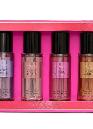 Подарунковий набір victoria's secret most loved mists gift set, 4шт/75мл