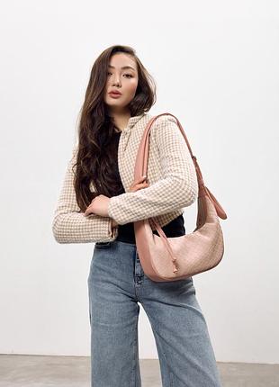Жіноча сумка sambag hobo mini пудра