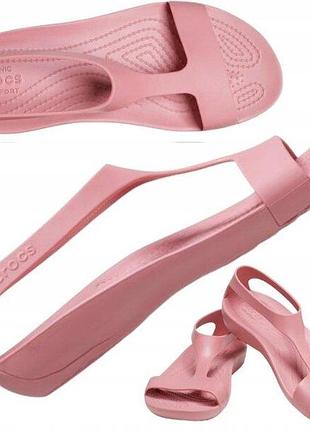Crocs serena sandal женские розовые босоножки крокс, оригинал. w9/39-40/стопа 25.5см