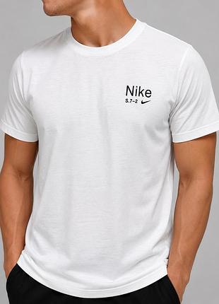 Чоловіча футболка nike just do it біла 100% бавовна оригінал літня