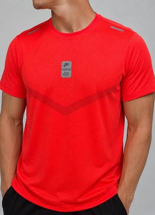 Футболка nike air max dri-fit чоловіча помаранчева | легка перфорована спортивна