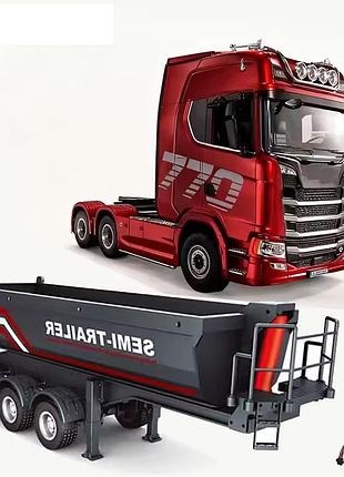 Scania 770s на радиоуправлении и полуприцеп самтосвал, масштаб 1:18
