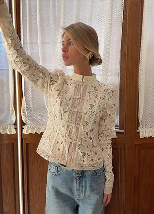 ⭐⭐⭐⭐⭐ 
неймовірна мереживна блуза жакет 🎀 a182