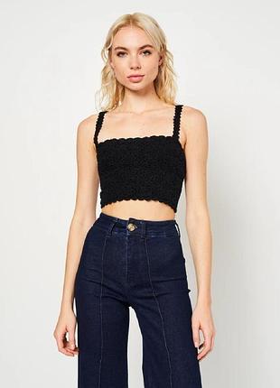 Топ для женщины l черный stradivarius