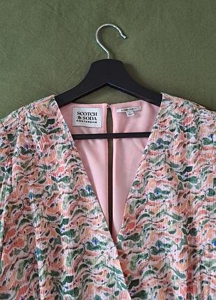 Scotch&amp;soda 🩷 ярусное платье с длинными объемными рукавами премиум бренд 3