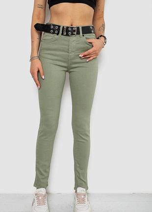 Джинси жіночі skinny американки, колір оливковий, 182r00252