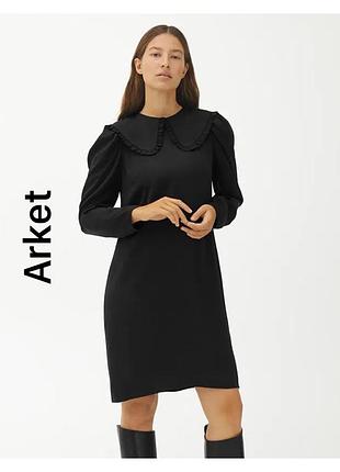 Платье arket с длинным рукавом и отложным круглым воротником
