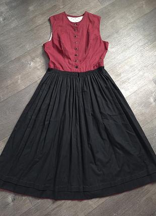 Австрийское винтажное платье-сарафан дырндль (dirndl) от linnartz trachtenmoden, размер 38 (m)