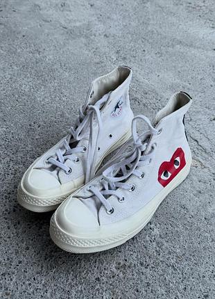 Converse comme des garcons white high