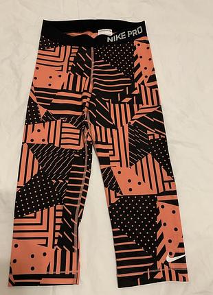 Жіночі спортивні капрі/легінси nike pro patchwork compression women's training capris.