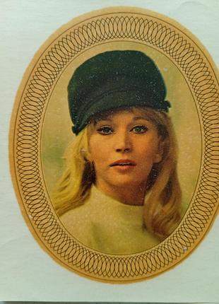 Продам вінтажну переводну картинку перебивачку гдр luisa rivelli винтажная переводная картинка девушка гдр