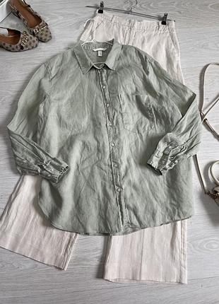 Лляна сорочка h&m