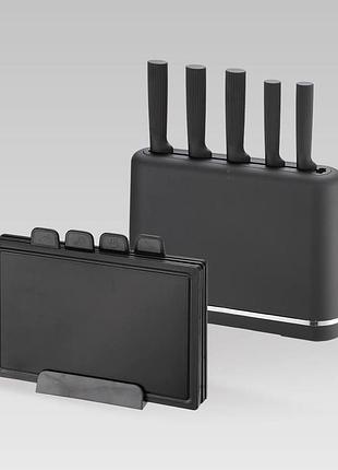 Набор кухонных ножей и досок maestro mr-1412-black 10 предметов