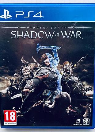 Middle-earth shadow of war, б/у, русские субтитры - диск для playstation 4