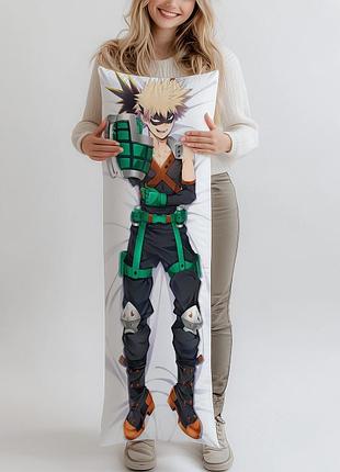 Дакимакура katsuki bakugou, (подушка обнимашка) 120*40 см