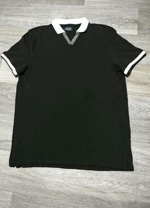 Мужская лёгкая футболка поло primark , размер l-xl , 100% хлопок , хаки .