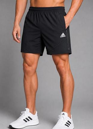 Adidas чоловічі спортивні шорти легкі літні з мікрофібри /стрейч на блискавках