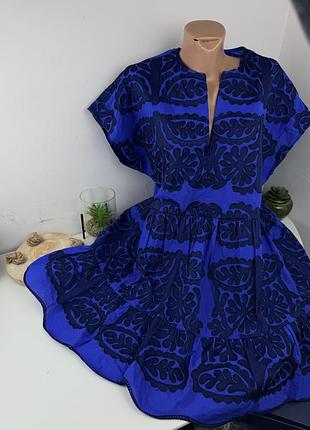 Сукня zara сині вишивка