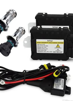 Комплект ксенона kvant h4 bi-xenon 12v 35w 5000k (биксенон) ac/dc