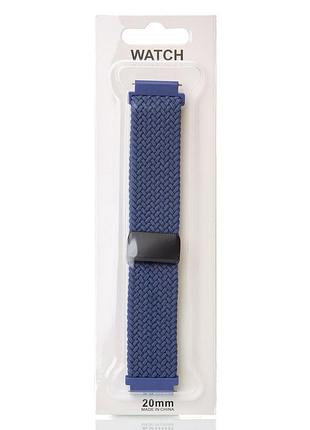Ремешок для часов universal "nylon braided magnetic" 20 мм sea blue