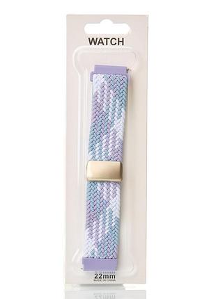 Ремешок для часов universal "nylon braided magnetic" 22 мм violet